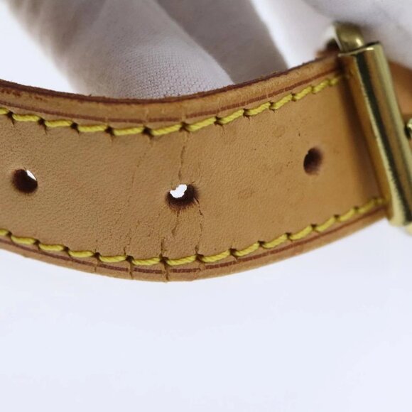 LOUIS VUITTON Adjustable Shoulder Strap Leather 36.2""-43.7"" Beige Auth 90005 - Picture 5 of 7